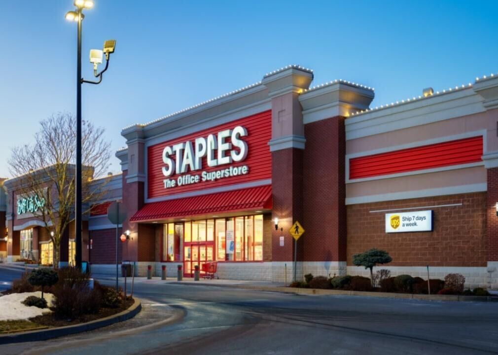 #9. Staples (tie)